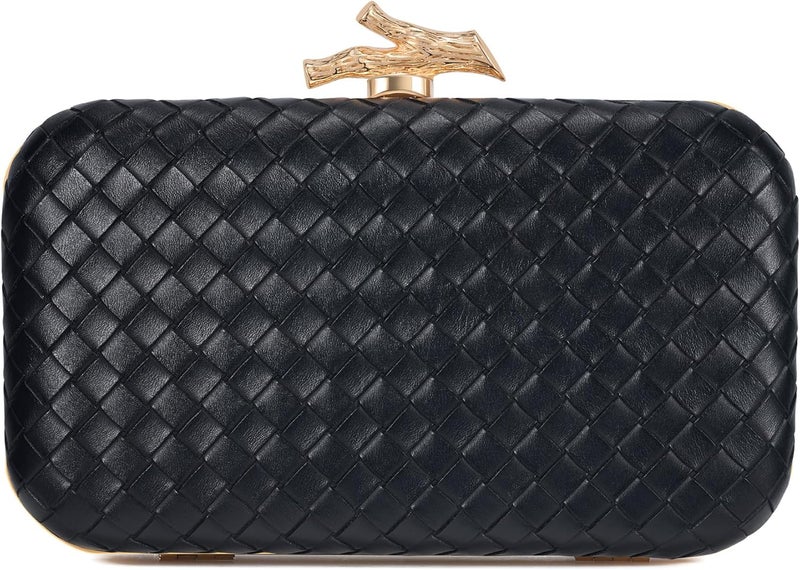 CHUNLI Clutch Purses for Women Evening/Wedding Chic Woven Bag Formal PU Leather Purse Designer Handbags for Women - Image 1